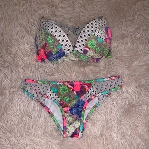 Victoria’s Secret Mesh Bali Patchwork Bikini NWOT